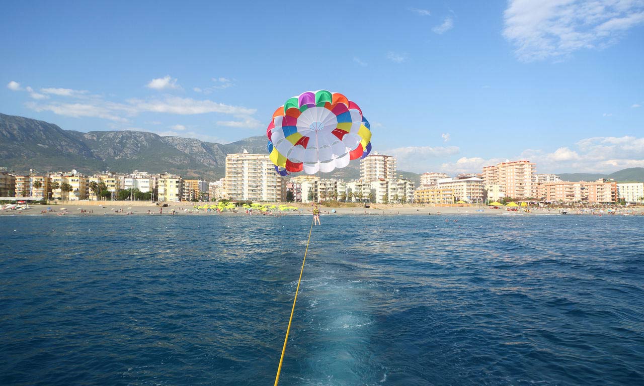 00554 türkei side alanya parasailing wassersport fun spaß günstiger urlaub