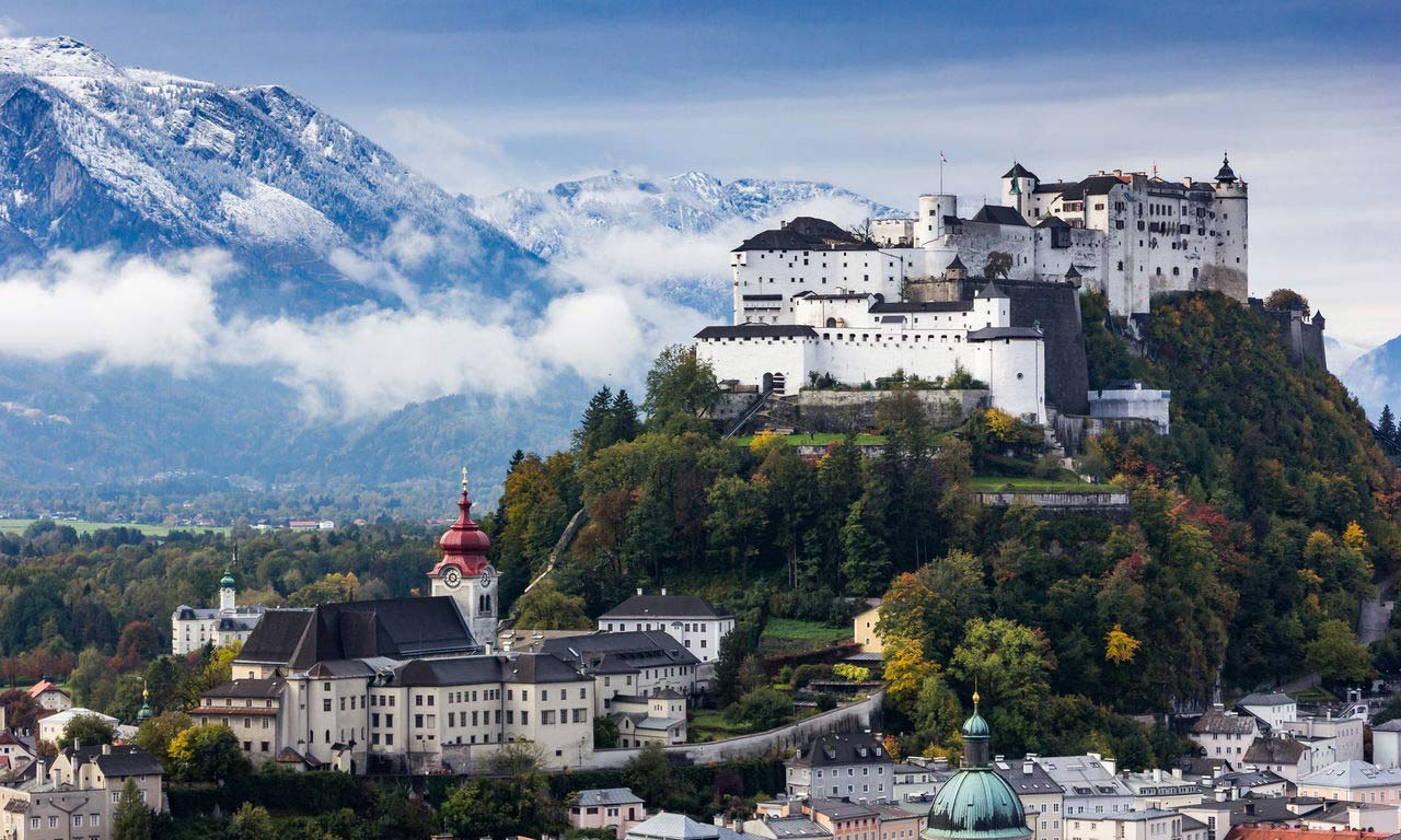 00694 Österreich hotels in salzburg festung hoghensalzburg wandern berge alpen urlaub hotel