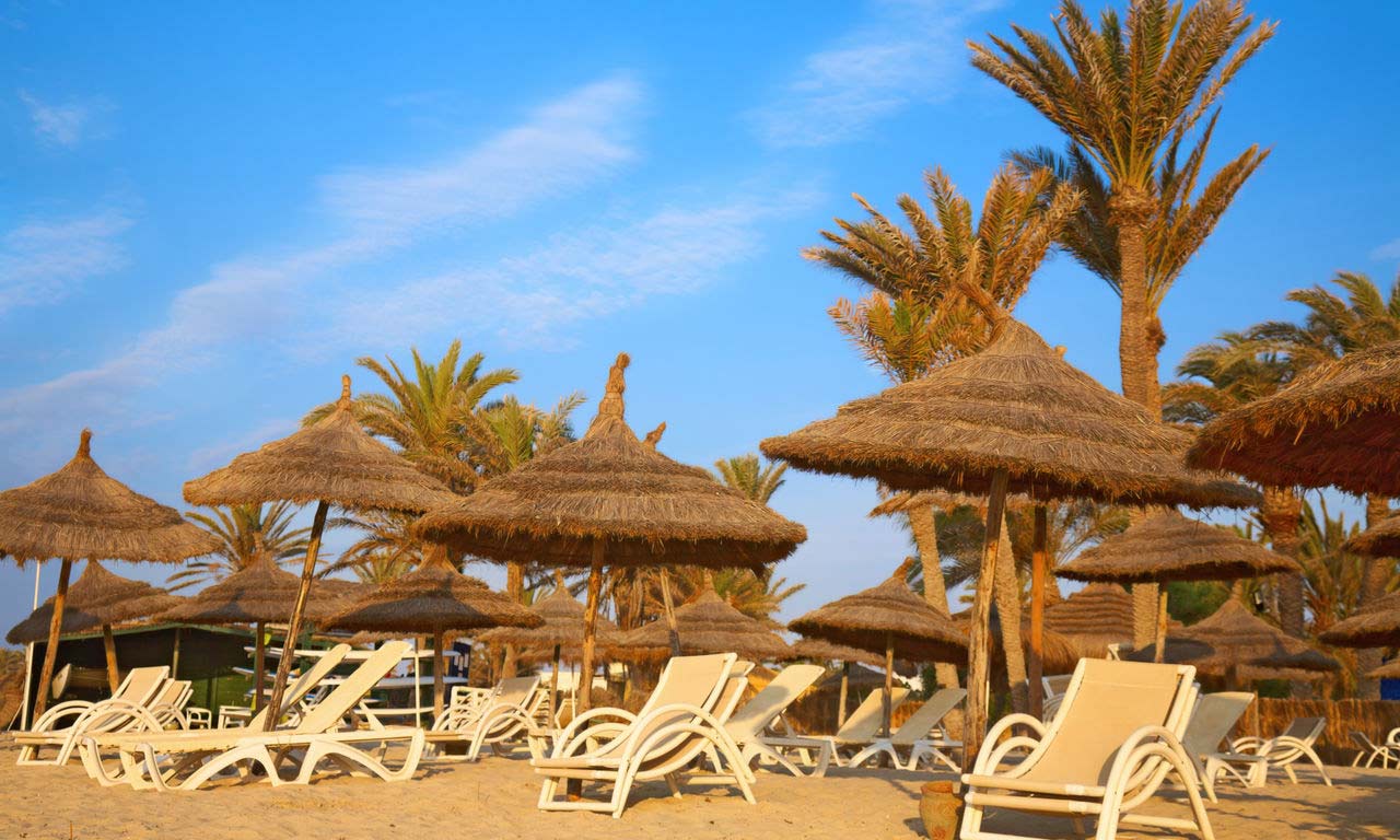 01092 djerba tunesien mittelmeer urlaub sommer strandurlaub erholung palmen sandstrand